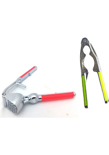Metal Pense Tipi Fındık Ceviz Kıracağı ve Sarımsak Ezici Set