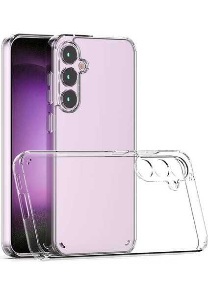 Samsung Galaxy S23 Fe Uyumlu Kılıf Şeffaf Koruyucu Kenarları Esnek Arkası Sert