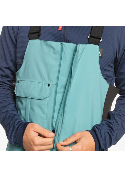 Erkek Snowboard Pantolonu Utility Bib Mavi Kayak/Snowboard Giyim modelleri