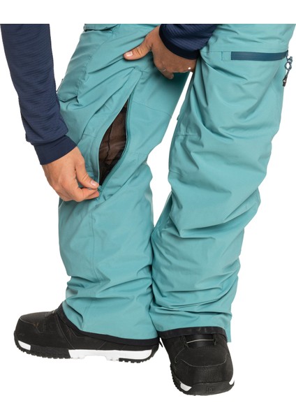 Erkek Snowboard Pantolonu Utility Bib Mavi Kayak/Snowboard Giyim indirimleri