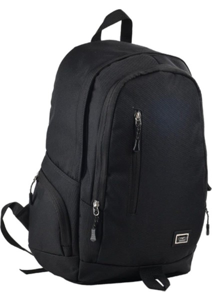 Siyah Su Geçirmez Kumaş Unisex Okul ve Seyahat Sırt Çantası – 2023 Trend, Dayanıklı Çok Amaçlı Model