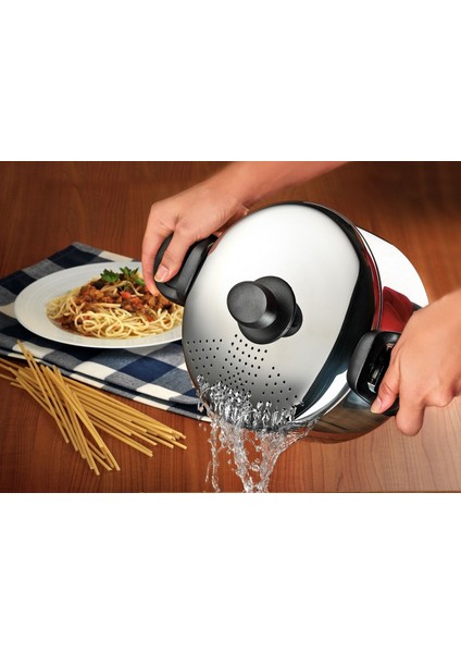 Çelik Makarna Tenceresi 22X14 cm - Siyah modelleri