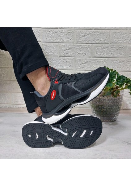 2401 Siyah Fuspetli Air Rahat Taban Erkek Spor Ayakkabı