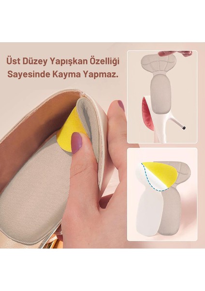 Ayakkabı Topuk Vurma Önleyici ve Daraltma Pedi Ayakkabı Içi Koruyucu Aparat Topuk Süngeri 2 Çift