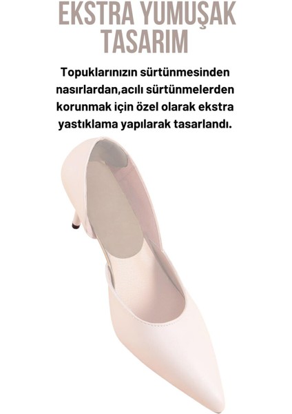 Ayakkabı Topuk Vurma Önleyici ve Daraltma Pedi Ayakkabı Içi Koruyucu Aparat Topuk Süngeri 2 Çift