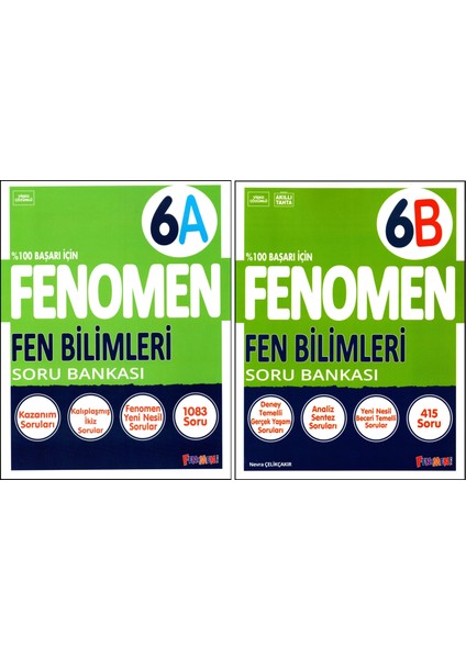 Fenomen 6. Sınıf Fen Bilimleri Soru Bankası A ve B Kitabı 2 Kitap