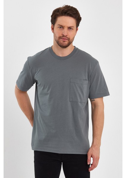 2271-2 Specıal Seri 24X1 Süprem Relax Kalıp Cepli T-Shirt