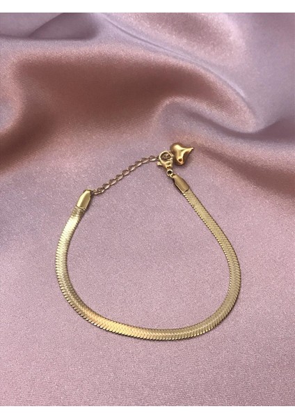 Çelik Italyan Gold Bileklik