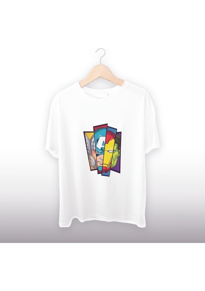 Marvel Kahramanları Detaylı Tişör