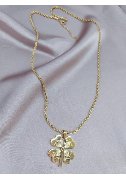 Çelik Burgu Zincir Gold Yonca KOLYE(60-65CM/2 Mm) fiyatları