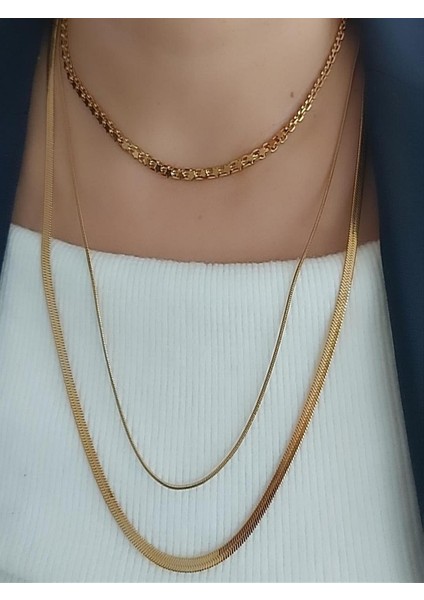 Çelik Ince Silindir 60-65 cm Gold Kolye fırsatları