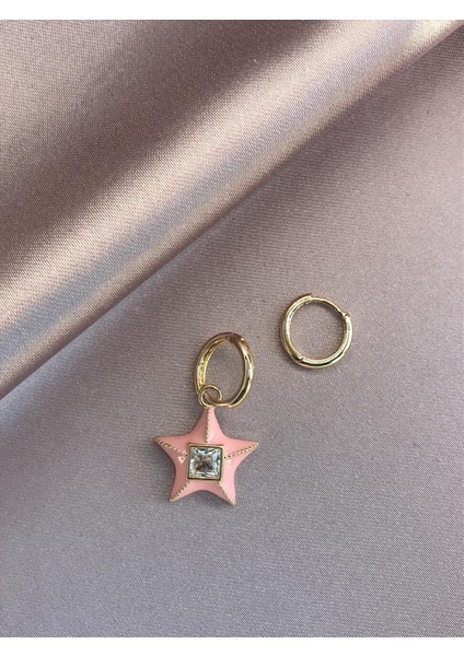 Pink Star Küpe