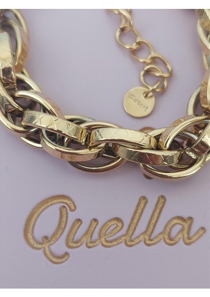 Çelik Içiçe Sarmal Gold Bileklik (17-22 cm arası kullanılabilir) modelleri
