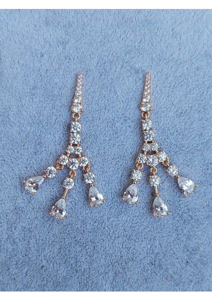 Xuping Eiffel Zirkon Gold Küpe