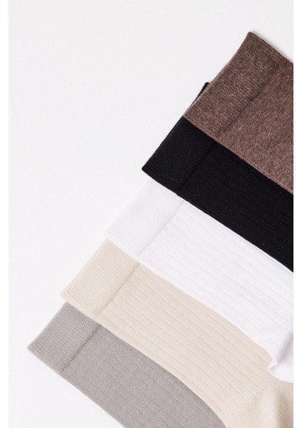 5'li Paket Unisex Soket Çorap Çok Renkli fiyatları