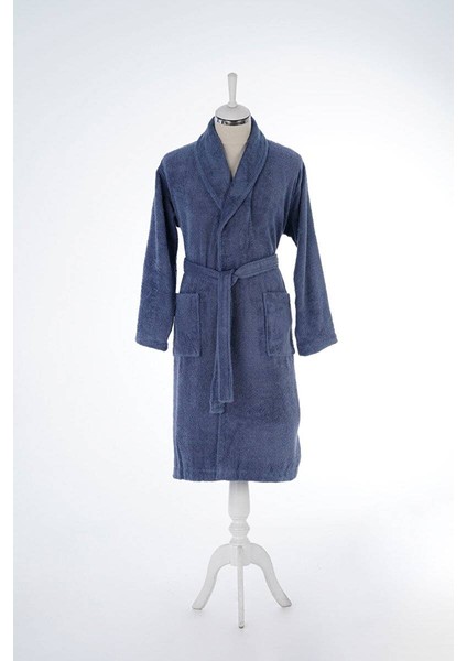 Colourist Şal Yaka Bornoz S & M Beden Indigo