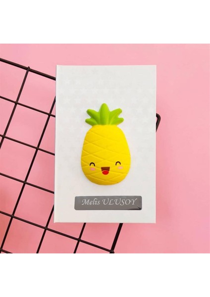 Hediye Vakti Kişiye Özel Sevimli Ananas Squishy Defter