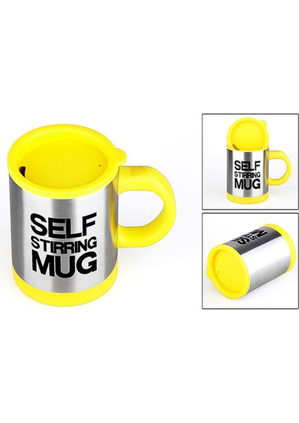 Kişiye Özel Kendini Karıştıran Mikser Kupa Termos Bardak Sarıi - Self Stirring Mug fırsatları