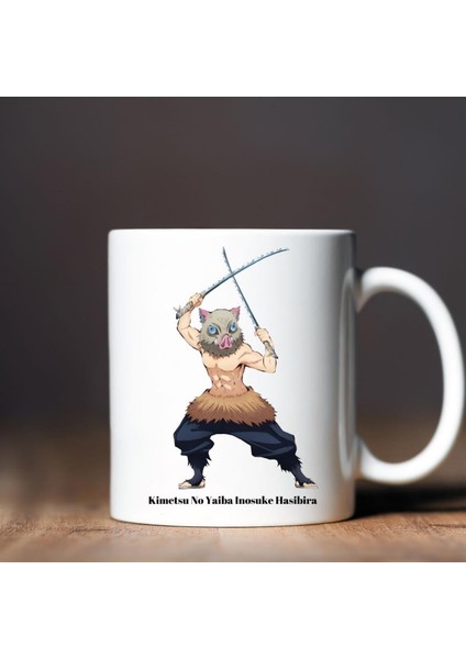 Demon Slayer Kimetsu No Yaiba Inosuke Hasibira Tasarımlı Kupa Bardak