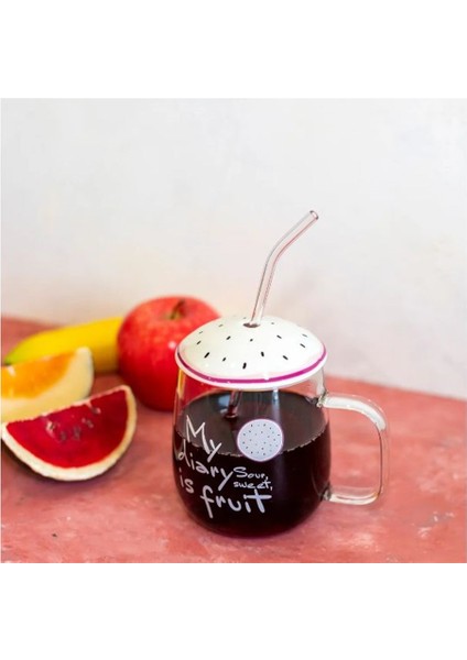 Cam Pipetli Kupa Beyaz 420 ml