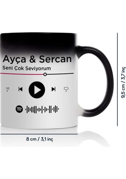 Spotify Tasarımlı Sihirli Kupa Bardak 1 Adet fırsatları