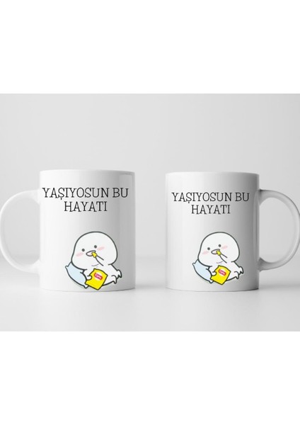 Yaşıyosun Bu Hayatı Tasarımlı Kupa Bardak fiyatları