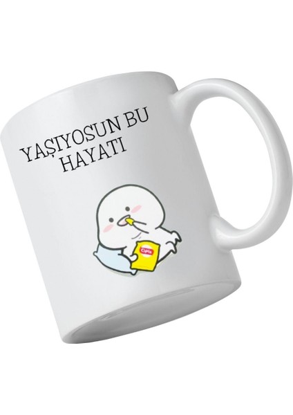 Yaşıyosun Bu Hayatı Tasarımlı Kupa Bardak modelleri