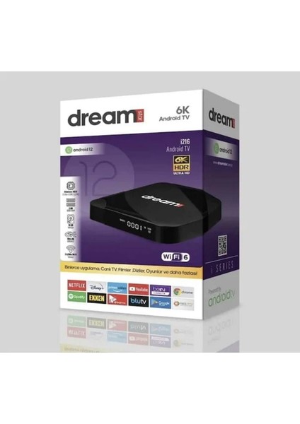 I3 Androıd Box 2gbram 16GB Hafıza 2.4-5ghz 6k HDR10+ Dolby