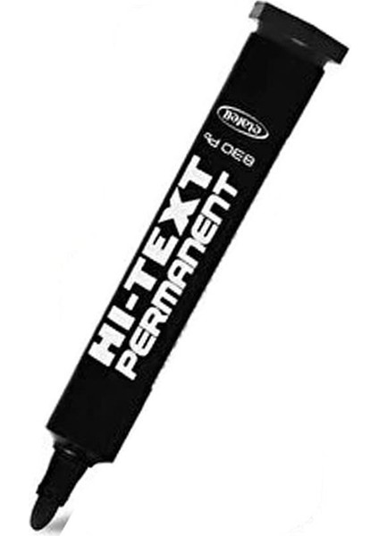 Siyah Yuvarlak Uçlu Markör Permanent Kalem 6 Adet Hı-Text Marker Mürekkep Siyah 30 ml 1 Adet Brons Koli Kalemi