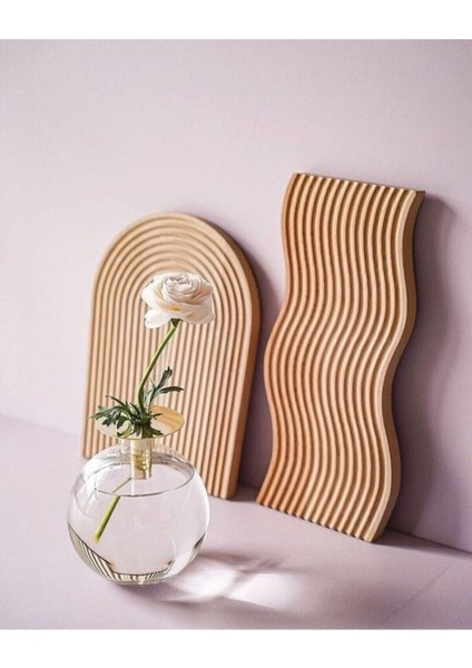 Ahşap Oymalı Gökkuşağı Sunum Tepsisi ve Kesme Tahtası Boho Sunum Takılık Takı Tepsisi Büyük Boy fırsatları