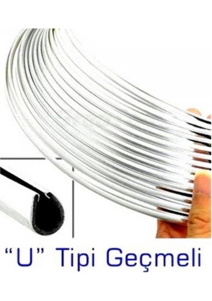 15 Metre Araç Içi Dışı Geçmeli Koruyucu U Tipi Nikelaj Elkamet Çıta Kapı Koruyucu fırsatları