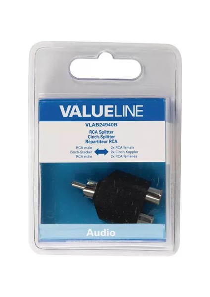 Valuelıne Ses Splitter Rca Erkek Siyah Kalın