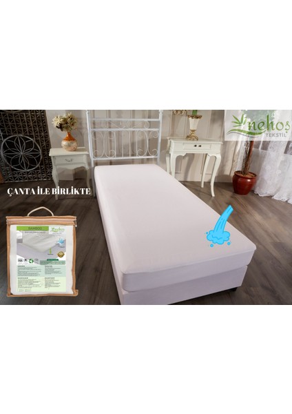 Plus+ Bambu Su Sıvı Geçirmez Yatak Koruyucu Alez Fitted Full Kenar Alez Çarşaf Tek Çift Battal (10 Farklı Ebat)