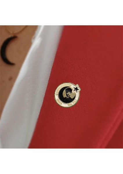 100. Yıl (Yüzüncü Yıl Rozeti) Metal Yaka Rozeti Özel Tasarım 1 Adet modelleri