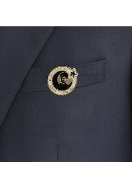 100. Yıl (Yüzüncü Yıl Rozeti) Metal Yaka Rozeti Özel Tasarım 1 Adet indirimleri