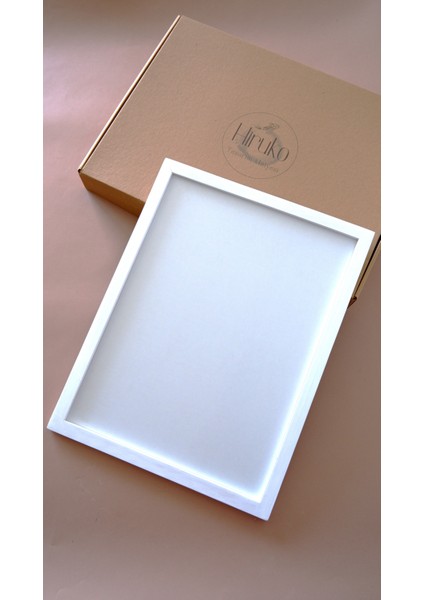 Ahşap Çerçeve 30X40 cm Premium Frame Puzzle Forma Düğün Nişan Fotoğraf Çerçevesi