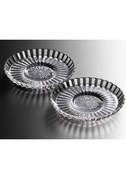Nude Beykoz Cam Çay Tabağı, 6 Parça, Şeffaf, 11 cm