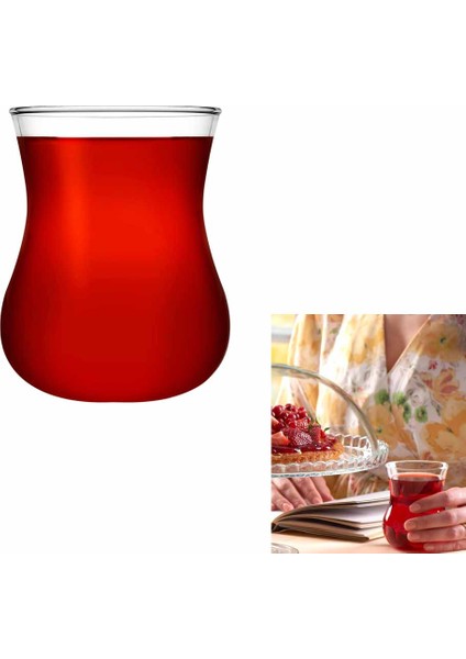 42801S00 Semaver Geniş Hacimli Çay Bardağı, 3'lü