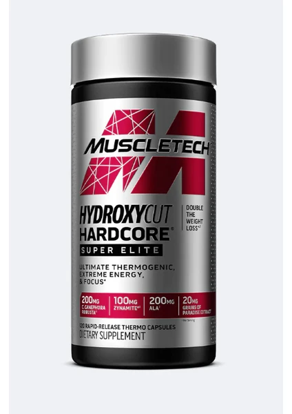 Hydroxycut Hardcore  Super Elite  120 Rapid-Release Thermo Kapsül   Usa Versiondur  EU Version Değildir!