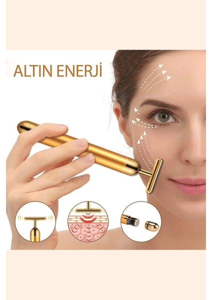 Beauty Bar Titreşimli Yüz Masaj Aleti, Elektrikli Yüz Masaj