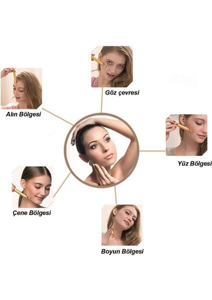 Beauty Bar Titreşimli Yüz Masaj Aleti, Elektrikli Yüz Masaj