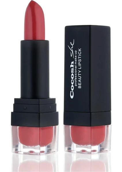 Cocosh She Beauty Lipstick Ruj 03 Rosebush, Kremsi Formül, Saten Görünüm, Orta-Tam Kapatıcılık