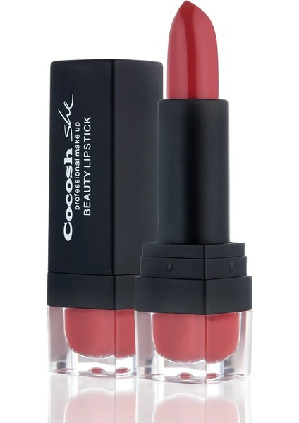 Beauty Lipstick Ruj 03 Rosebush, Kremsi Formül, Saten Görünüm, Orta-Tam Kapatıcılık