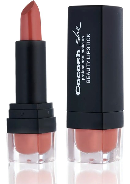 Beauty Lipstick Ruj 01 Furry, Kremsi Formül, Saten Görünüm, Orta-Tam Kapatıcılık