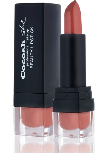 Beauty Lipstick Ruj 01 Furry, Kremsi Formül, Saten Görünüm, Orta-Tam Kapatıcılık