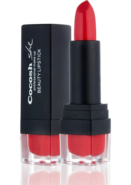 Beauty Lipstick Ruj 02 Pomegranate, Kremsi Formül, Saten Görünüm, Orta-Tam Kapatıcılık