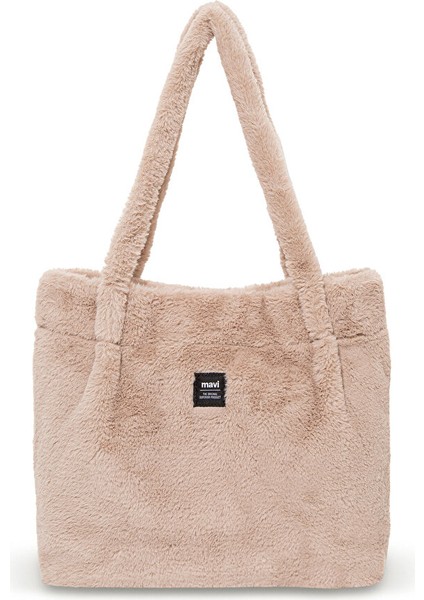 Bej Peluş Omuz Çantası 197617-34523 fiyatları