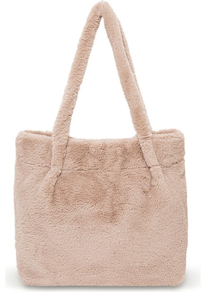 Bej Peluş Omuz Çantası 197617-34523 modelleri