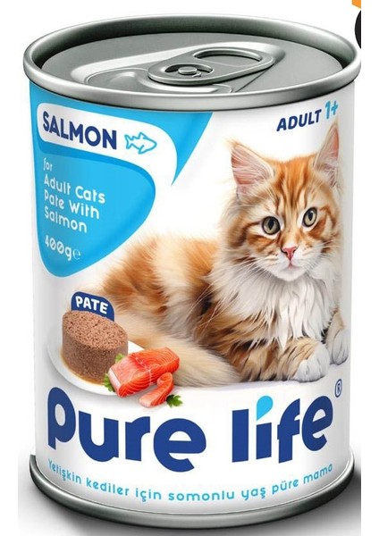 Pure Life Somon Balıklı Pate Kedi Maması 400GR