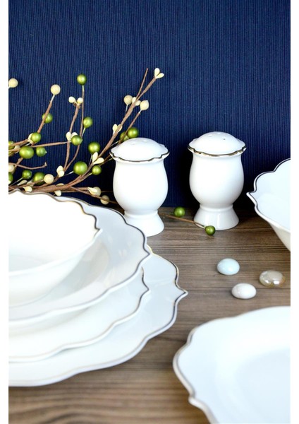 Queen Flora Bone China 12 Kişilik 53 Parça Porselen Yemek Takımı fırsatları